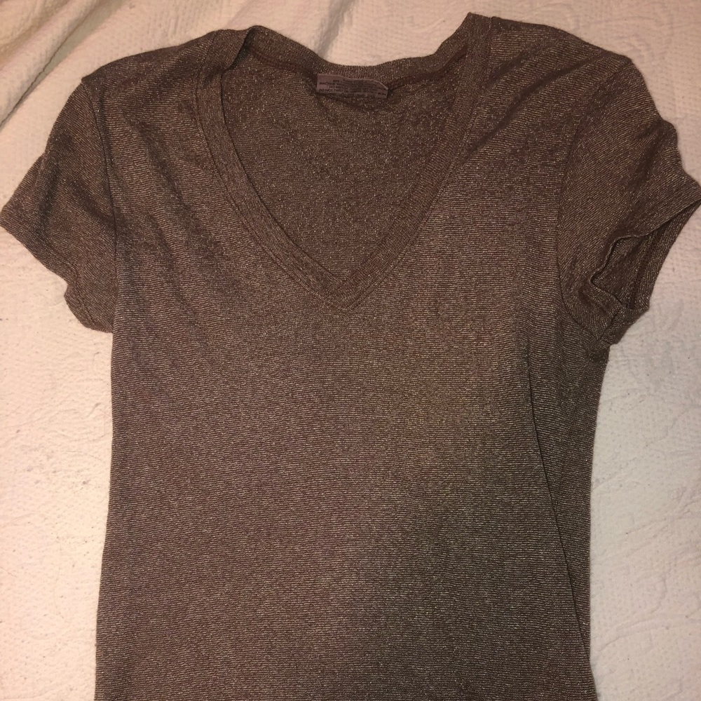 gold sparkly michael stars tee